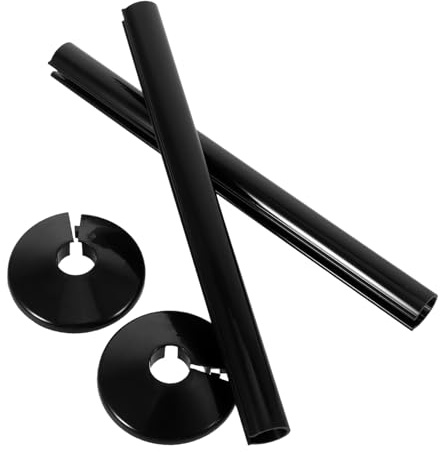 HOLIDYOYO 2 Sets Pipe Sleeve Collars Kit Decorative Radiator Pipe Covers Plastic Material for Bathroom and Kitchen Plumbing