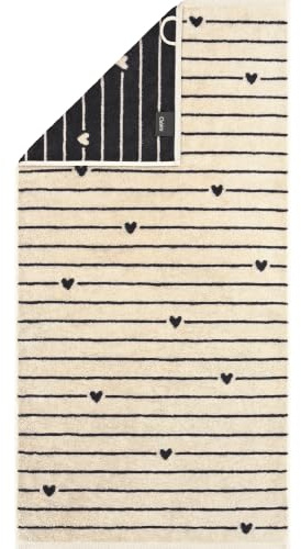 Cawö Handtücher Heart Beats Lines & Hearts 6276 Basalt - 37