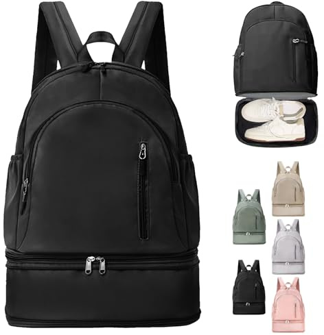 AUNGKWANG Gym Rucksack Damen Herren Sportrucksack mit Schuhfach und Nasstasche, Wasserdichter Gym Tasche, Rucksack Herren Turnrucksack, Sportrucksack für Damen für Schwimmen Yoga Fitness Reisen
