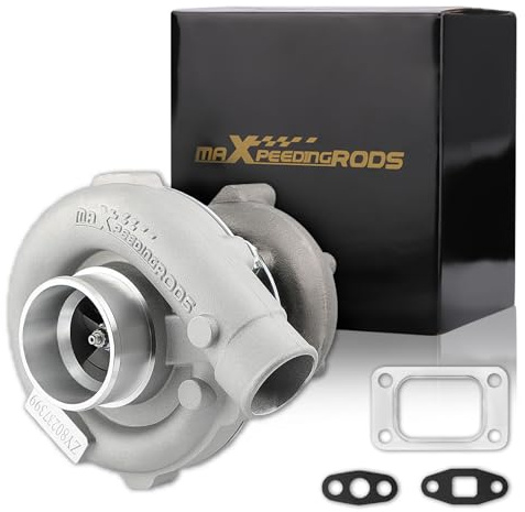 maXpeedingrods T3 T4 T04E Turbo Turbocharger with Gaskets for 4/6 Cylinder 1.5L 2.5L Engine, for Honda Civic 1990-2015 CRX 1988-1991, for BMW 318i 1993-1999, Basic VL Series