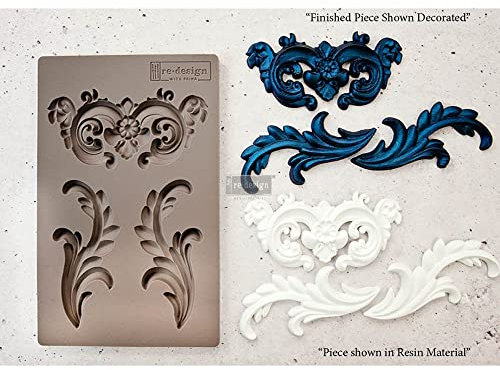 Redesign With Prima 655350632250 Everleigh Flourish Clay, Soap Making Molds,Pottery & Modeling Clays, Silikon, 5x8x8mm