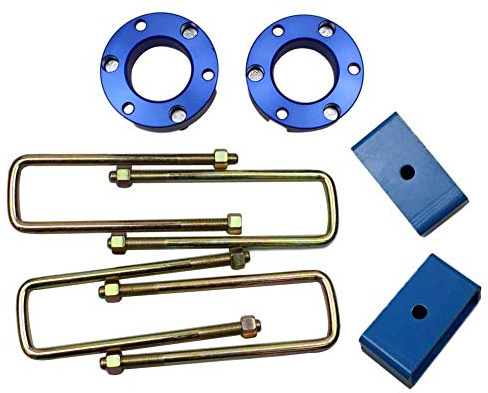 JINGLING Suspensión delantera de 32 mm y bloques de suspensión trasera de 51 mm Espaciadores Kits de elevación para Navara D40 NP300 Frontier 2005-2014 Resortes de adaptador (delantero y trasero)