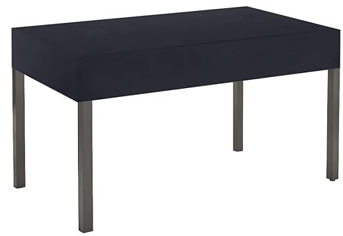 Kaufpirat Premium Abdeckplane 95x100x15 cm Essbank Sitzbank Holzbank Gartenmöbel Gartentisch Hülle Abdeckung Haube Schutzhülle Abdeckhaube 900 D, 500 g/m², 6.000 mm Wasserbeständigkeit Schwarz