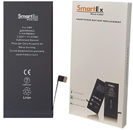 Smartex® Black Label Batterie Compatible avec iPhone 8 Plus - Haute capacité 2990 mAh | Garantie 2 Ans