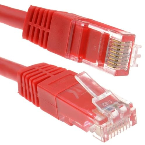 kenable Red Network Ethernet Cable Cat5e RJ45 UTP Patch LAN Pure Copper 1000Mbps 15m