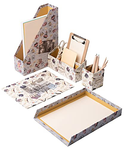 Grupo Erik Schreibtisch Organizer Set Harry Potter - Stiftehalter Schreibtisch - Mappe A4 - Briefablage