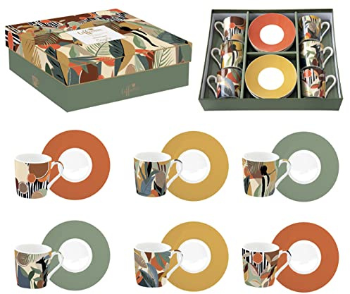 COFFRET 6 TASSES A CAFE 10CL EN PORCELAINE KILIMANJARO