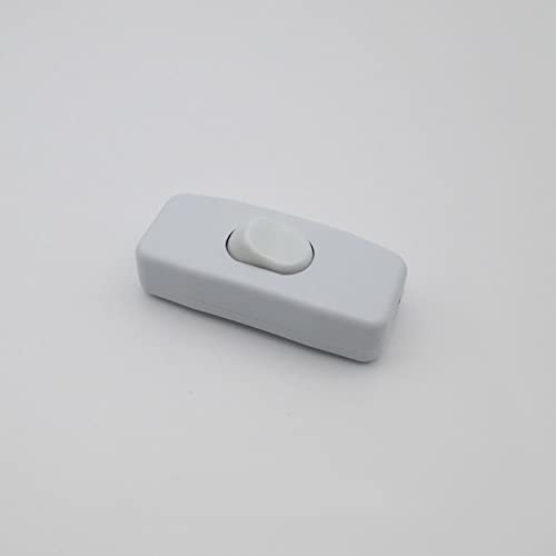 Inline Light Switch, 250V 6A Feed-Through Touch On/Off Rocker Switch Unipolar Bipolar Switching