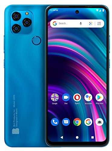 BLU G91S | 4-Day Battery | Unlocked | 6.8” Full HD+ Display | 128GB | 48MP Triple Camera | US Version | US Warranty | Cyan