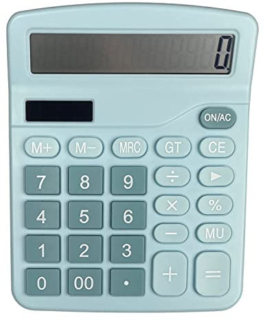 Gvolatee Taschenrechner, Tischrechner mit 12-Stelligem Großem LCD-Display, Mini Taschenrechner Standard Funktion für Büro, Zuhause und Schule, Tischtaschenrechner mit Großem Tasten, Blau