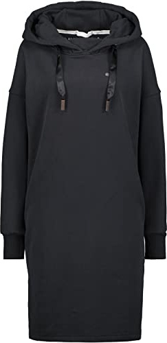 Alife & Kickin Damen Helenaak Sweatdress Kleid Für Sweatkleid Freizeitkleid Sommerkleid XS-XXL, Moonless, S EU
