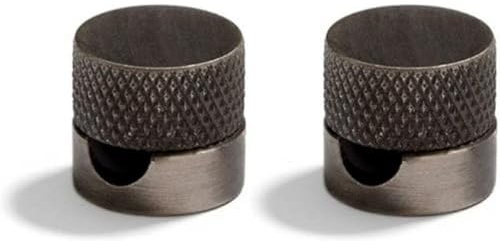 2 Pezzi - Sarè Fissaggio a Parete, passacavo in Metallo per Cavo Tessile - Titanio Satinato