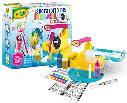 CRAYOLA - Laboratorio dei Pennarelli Profumelli Neon, Crea i tuoi Pennarelli Profumati con Colori Neon, Attività Creativa e Regalo per Bambini, da 6 anni