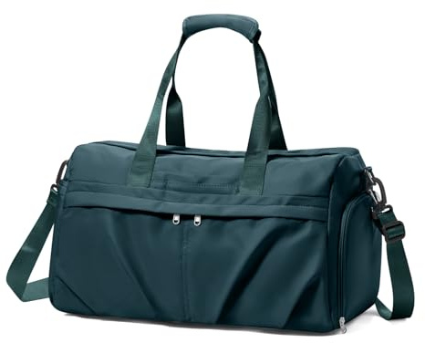 HYC00 Sport Duffel Bag Damen Sporttasche mit Schuhfach Reisetasche Damen Weekender Travel Bag Handgepäck Tasche für flugzeug Fitnesstasche Schwimmtasche Trainingstasche Übernachtungstasche,Pfauenblau