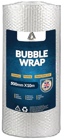 Aspect Bubble Wrap for Moving House | Large Premium Wraps Roll 500mm x 100m | Moving Home Essentials Packaging Glass, Easy Packing, Office and Industrial Use (10 Meter)