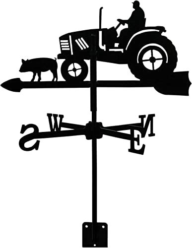 DEAVER Girouette de Tracteur créative décoration girouette girouette en Acier Inoxydable Durable girouette extérieure Ferme Jardin Patio Cour Toit girouettes