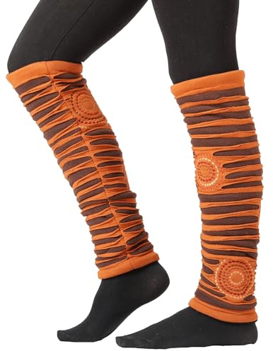 PUREWONDER Damen Stulpen Beinstulpen Patchwork Beinwärmer Nr. 59