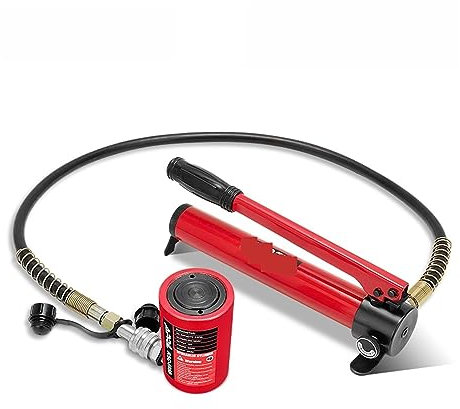 Kurzer ulischer Zylinder RSC-1050, ulischer Hebeheber mit einer Leistung von 10 Tonnen, Hub von 50 mm, mit ulischer Handpumpe CP-180 Einfach zu verwenden, für Metallarbeiten