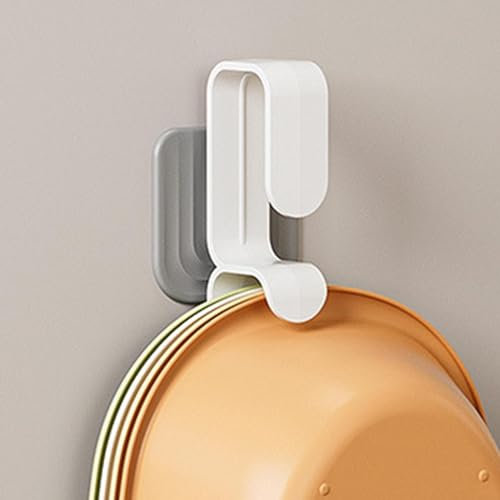 TUJOBA Wash Basin Storage Hook, Washbasin Storage Hook - Double Hook Design Washbasin Stand for Family Bathrooms, Hotels, Apartments