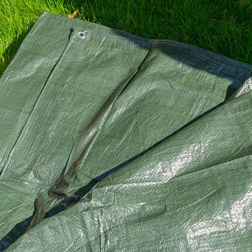 waterproof durable tarpaulin/camping tarp/cover up in royal green,ideal to keep items clean and dry-indoor or ourside 3m x 2m (6sq-m)