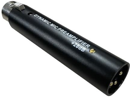 YUPEIUKLI HD1 Portable Microphone Amplifier Dynamic Mic Preamplifier 20Hz-20KHz Frequency with 28dB Increase 135Ω Impedance