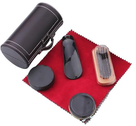Baoblaze Shoe Care Kit Versatile Portable Shoe Cleaner for Men Shoe Shine Kit with Brush, 6PCS