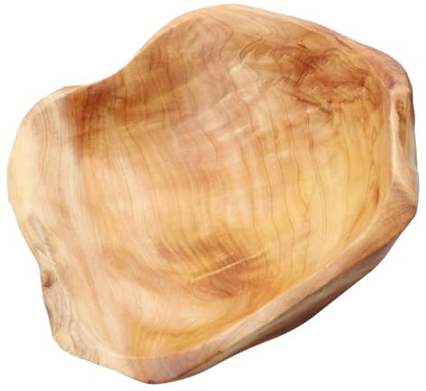 Cabilock Root Carved Solid Wood Fruit Bowls, Table Salad Bowl Snack Serving Plate, Wooden Jewelry Display Tray Decor for Entryway Nut Popcorn Munchies