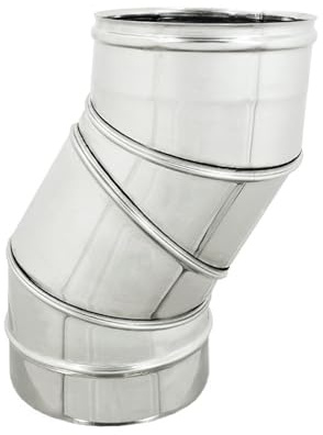 ALLINOX Curva Gomito Regolabile Per Canne Fumarie Curva Girevole da 0° a 90° In Acciaio INOX AISI 316 Raccordo UNIVERSALE Uscita Fumi Per Camini e Stufe Fino a 600° (DN 120)