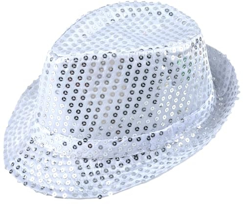 MUNSKT Gorras de jazz con purpurina, sombrero de lentejuelas para adultos, sombrero de lentejuelas para fiesta, sombrero de lentejuelas hip hop para despedida de soltera, espectáculos de baile,