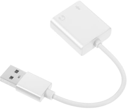 Adaptateur USB Jack pour Casque PC et Micro, Convertisseur Audio | Alliage D’aluminium et Plastique, Usage sur Ordinateurs et Smartphones, Qualité Audio Claire et Fonction Polyvalente