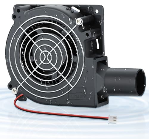 AmRunJe IP67 120mm x 32mm 12v DC Cooling Blower Fan Dual Ball Bearing 2pin Brushless Motor High Airflow for Ventilation Inflatable Replacement, Amp, BBQ