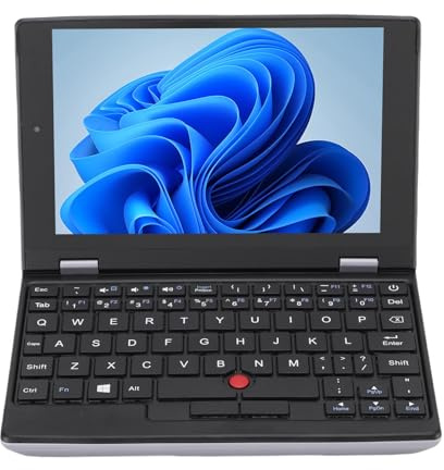 Yechiry Mini Laptop 2 en 1, 7 Pulgadas de la Computadora Portátil con Pantalla Táctil con CPU de 2.5GHz N4000, 12 GB DDR4, Win11Pro, .4G 5G WiFi, BT4., Cámara de 2MP, USB3.0, Construido en Altavoz