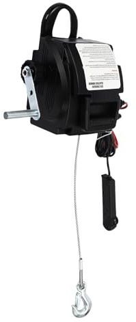 Seilwinde 12V Elektrischer Seilzug Rollkraft 6000lbs; Schwimmende Ziehkraft 5000lbs Handseilzug 907kg Nennkraft Seilwinde für Auto 1,8 m/s Winch einfach zu handhaben Flaschenzug Winde