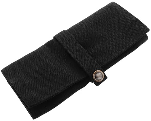 HAPINARY Bolsa Organizadora de Relojes para Almacenar hasta 5 Relojes de Lona Negra, Estuche Enrollable y Lavable en Viajes Cortos o Largos