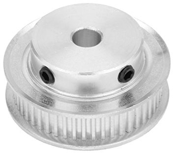 sourcing map 50 Zähne 6 mm Bohrung 7 mm Riemen Motorsteuerung Spannrolle synchrone Rad Silber Ton DE de