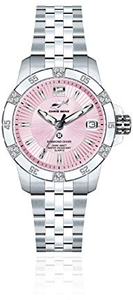 Chris Benz Diamond Diver 200M Damentaucheruhr Pearl Harbour mit Jubilee Metallband