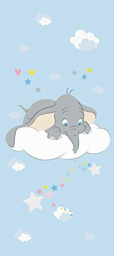 AG Design Dumbo FTDN V 5490-Carta da Parati Fotografica in Tessuto Non Tessuto, per cameretta dei Bambini, 90 x 202 cm, Motivo: Disney, Blu