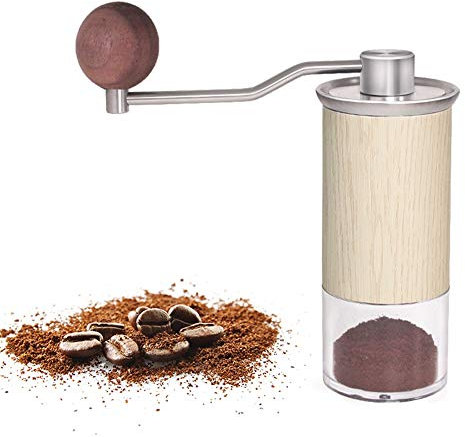 Tragbare Manuelle Kaffeemühle Handkaffeemühle Mühle, Einstellbar für Feines/Grobes Mahlen Leicht zu Reinigen für Hause Camping