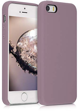 kwmobile Housse Compatible avec Apple iPhone SE (1.Gen 2016) / iPhone 5 / iPhone 5S Coque - Housse de téléphone Protection Souple en TPU Silicone - Raisin