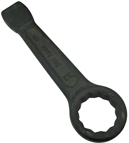 AERZETIX - C46506 - Clé polygonale à frapper renforcée 32mm - clé à frapper métrique à oeil - DIN 7444 - longueur 195mm - 12 pans bi-hexagonal - en acier CR-V