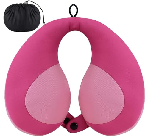 INFANZIA Kids Chin Supporting Travel Neck Pillow, Helps Support Head and Neck, Comfortably Designed for Head, Neck, and Chin Support - Gifts for Toddler/Child/Kids, Pink
