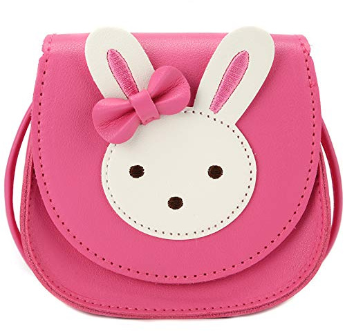Ondeam Kleine Kaninchen Ohr Bogen Crossbody Geldbörse, PU Schulter Handtasche für Kinder Mädchen Kleinkinder