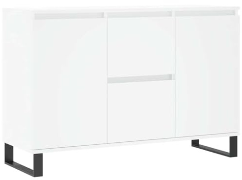 vidaXL Dressoir 101,5x35x70 cm bewerkt hout wit