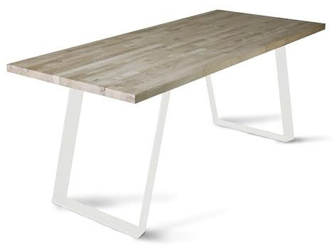 modernLOFTart Tischbeine Metall Tischkufen 2 Stück - Tischgestell Metall aus 1cm Dickem Flachstahl Gefertigt - Tischfüße für Esstisch, Schreibtischbeine, Konferenztisch Füße