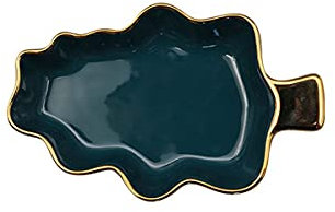 ALturN Teglia da forno in ceramica, tortiera, teglia in ceramica porcellana da forno in ceramica teglia da forno in ceramica piatto per torta antiaderente, forma creativa a foglia, 1 pezzo, rosa, 17,8