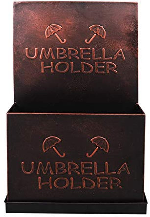 Umbrella Holder Creative Umbrella Stand Home Multi-function Wrought Iron Umbrella Barrel Hotel Lobby Umbrella Stand Floor Stand Umbrella Stand (Color : Brass) (Brass One Size)