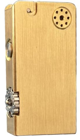 Accendino a cherosene in rame puro Accendino da trincea vintage, 2 in 1 Fiammifero permanente Accendino a cherosene con ruota in pietra focaia in stile antico