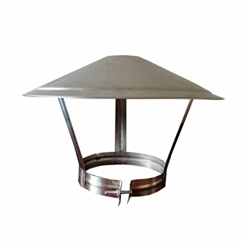 Silicinsg Schornsteinhaube, Schornsteinhaubenkappe, 1 Stück Edelstahl-Regenkappe Outdoor-Regenkappe Outdoor-Regenhut Schornsteinabdeckung (Größe: 215 mm)