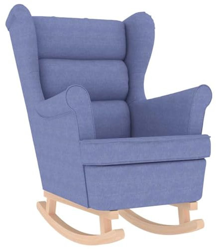 vidaXL Schaukelsessel Jeansblau 74x90x102 cm Stoff