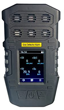 Detector de Gas, Medición de oxígeno en el Aire Detector de Calidad del Aire Monitor de Calidad del Aire S318 0-100% LEL 0-30% Vol 0-1000ppm 0-100ppm ±0,3 m,para casa y Autocaravana